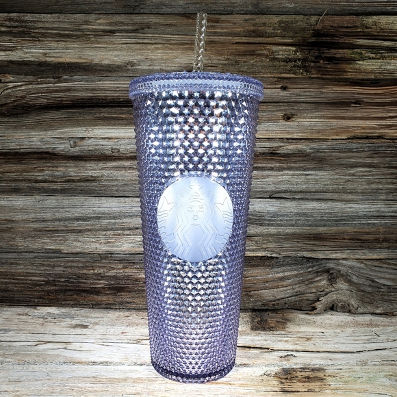 starbucks 2019 bling platinum iridescent studded cold cup silver tumbler venti